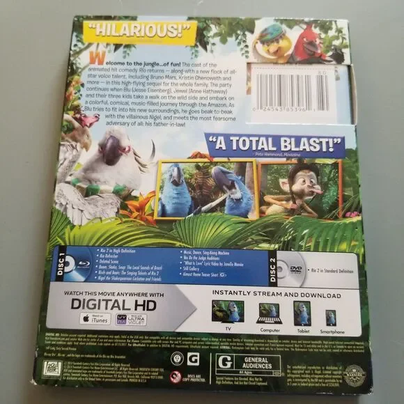 Rio 2 movie blu ray disc - Picture 2 of 7